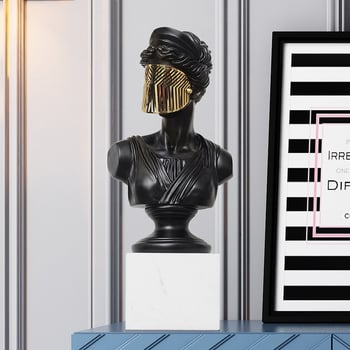 Davido galvos skulptūra, nordinio dizaino stalinė statula svetainei - Prekės ženklas: Top ten home furnishings; Medžiaga: Derva; Apdorojimas ir pritaikymas: Ne; Amatų tipas: Kitas