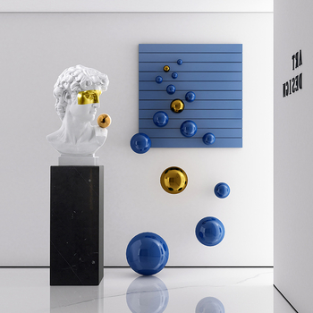 Davido galvos skulptūra, nordinio dizaino stalinė statula svetainei - Prekės ženklas: Top ten home furnishings; Medžiaga: Derva; Apdorojimas ir pritaikymas: Ne; Amatų tipas: Kitas