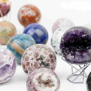 Sferă de cristal decorativă cu mai multe pietre, lucioasă, stil minimalist modern, cristale personalizabile pentru casă și birou Feng Shui