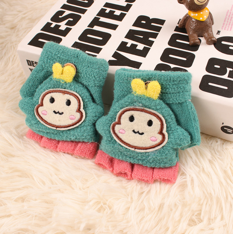 Akrila pirkstu cimdi bērniem, adīti, ziemai