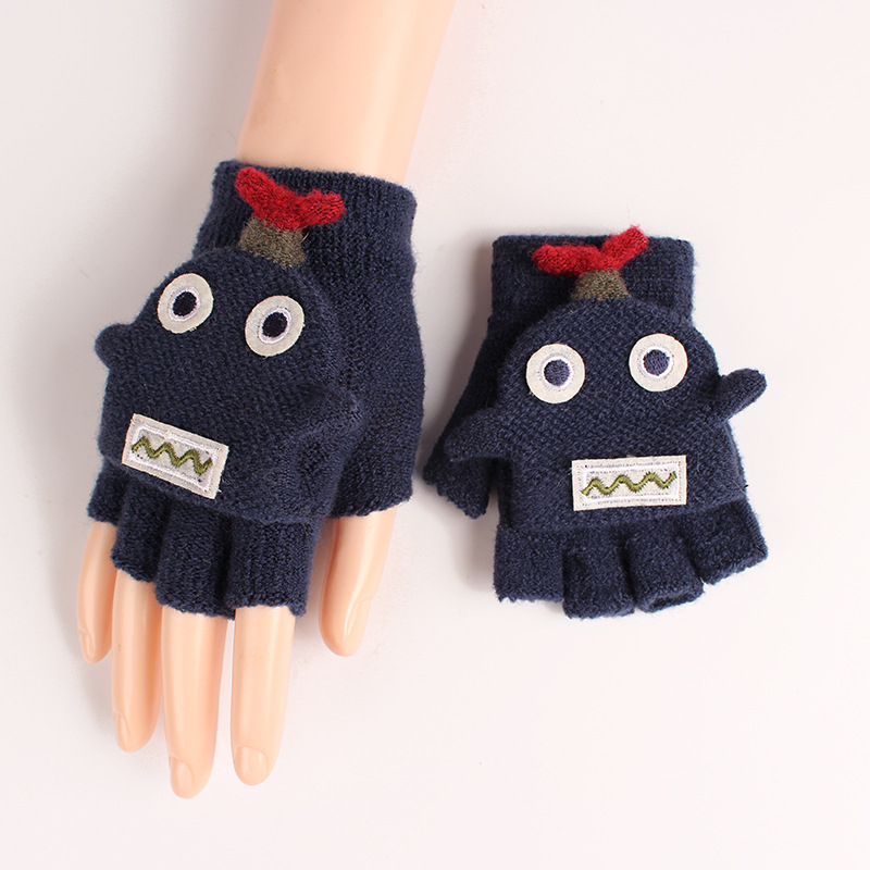 Akrila pirkstu cimdi bērniem, adīti, ziemai