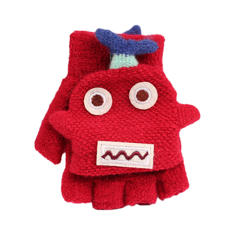 Akrila pirkstu cimdi bērniem, adīti, ziemai