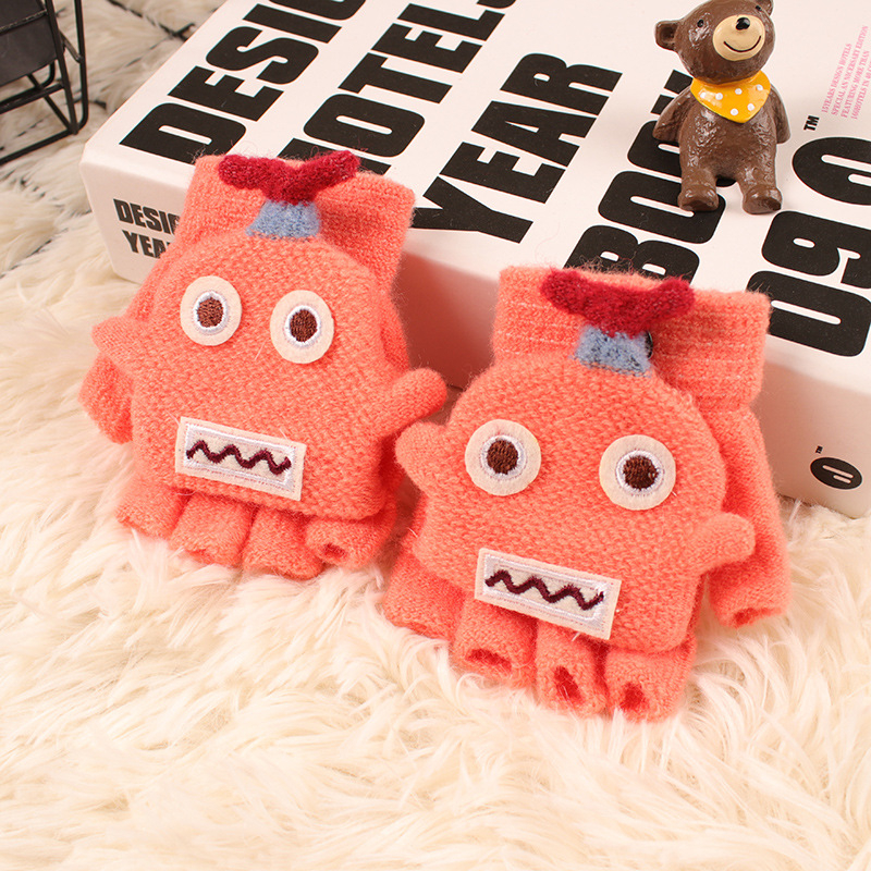 Akrila pirkstu cimdi bērniem, adīti, ziemai