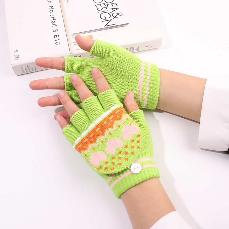 Akrila pirkstu cimdi bērniem, adīti, ziemai