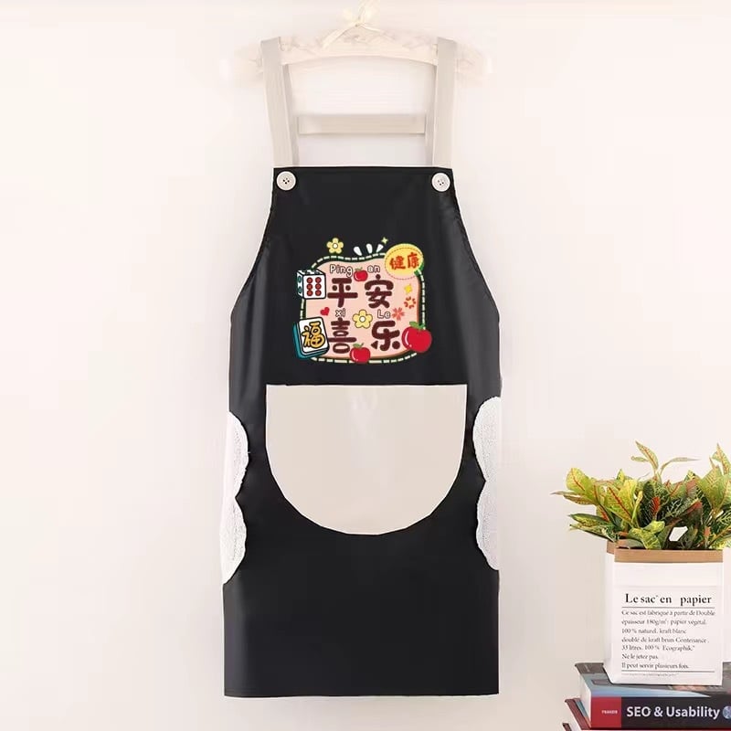 Priekšauts ar piedurknēm, ūdensizturīgs, PVC materiāls, karikatūru/animācijas raksts