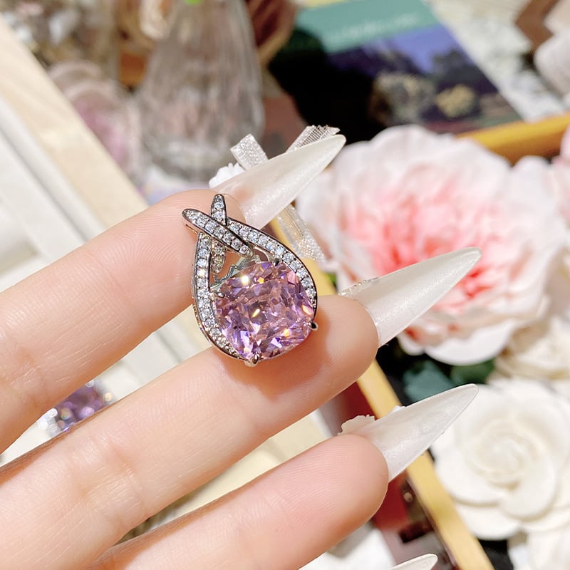 Vario pakabukas ir apyrankės rinkinys su gėlių raštu, auksu dengtas įdėklas su dirbtiniais akmenimis, kryžminė grandinė