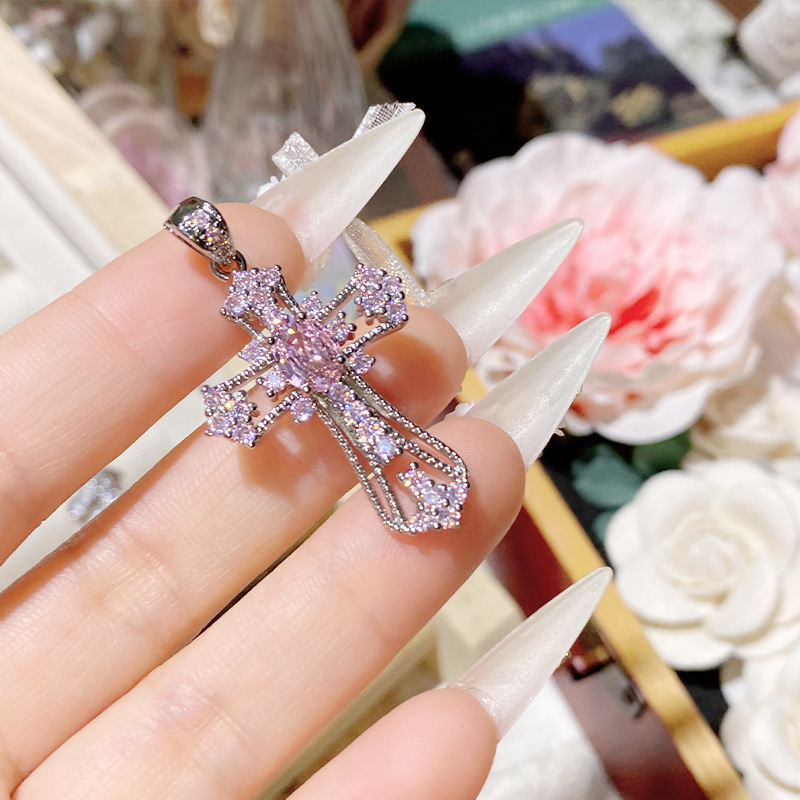 Vario pakabukas ir apyrankės rinkinys su gėlių raštu, auksu dengtas įdėklas su dirbtiniais akmenimis, kryžminė grandinė