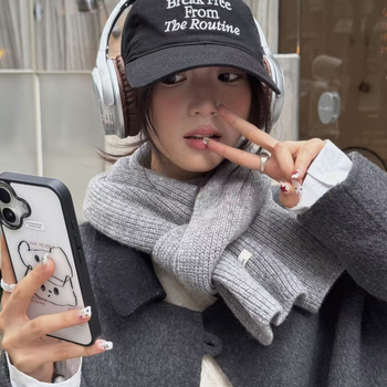 К-стил вълнен шал за жени и студенти — прост, универсален, класически плетен шал за есен и зима