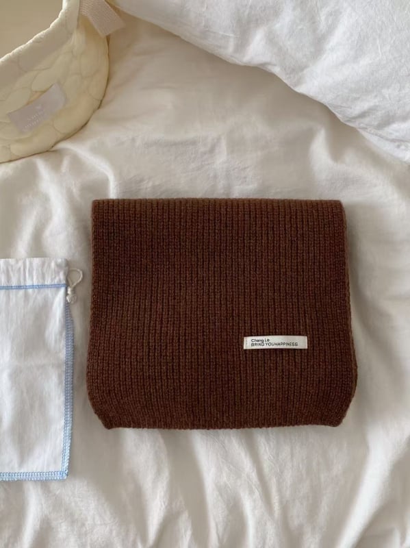 К-стил вълнен шал за жени и студенти — прост, универсален, класически плетен шал за есен и зима