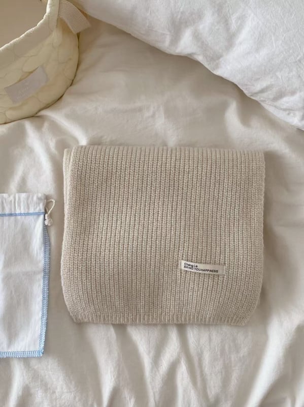 К-стил вълнен шал за жени и студенти — прост, универсален, класически плетен шал за есен и зима