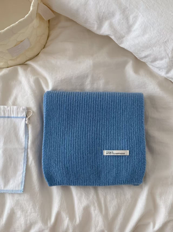 К-стил вълнен шал за жени и студенти — прост, универсален, класически плетен шал за есен и зима