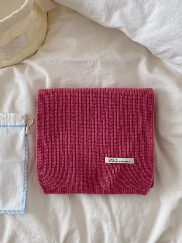 К-стил вълнен шал за жени и студенти — прост, универсален, класически плетен шал за есен и зима