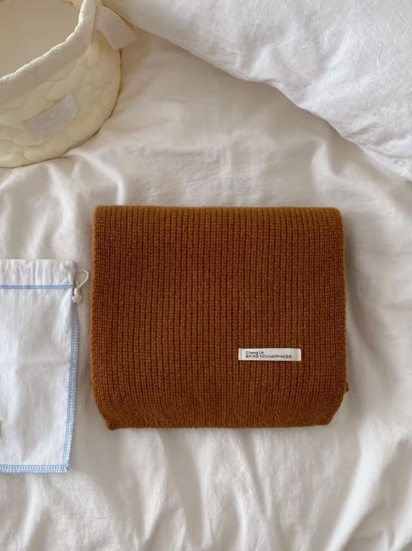 К-стил вълнен шал за жени и студенти — прост, универсален, класически плетен шал за есен и зима