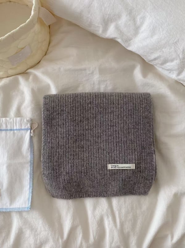 К-стил вълнен шал за жени и студенти — прост, универсален, класически плетен шал за есен и зима