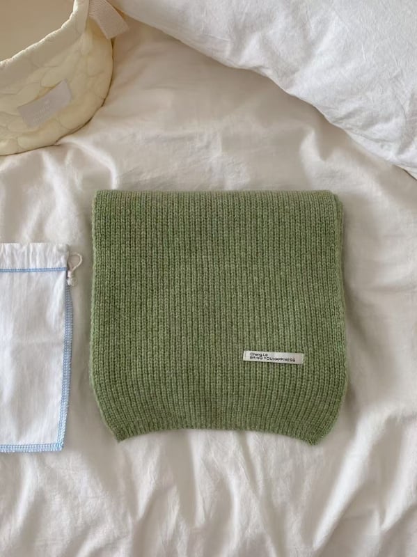 К-стил вълнен шал за жени и студенти — прост, универсален, класически плетен шал за есен и зима