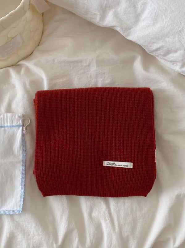 К-стил вълнен шал за жени и студенти — прост, универсален, класически плетен шал за есен и зима