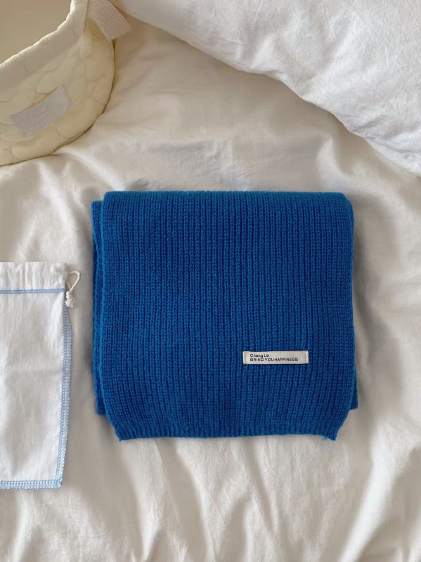 К-стил вълнен шал за жени и студенти — прост, универсален, класически плетен шал за есен и зима