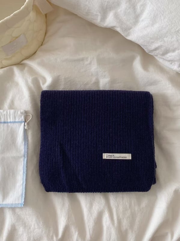 К-стил вълнен шал за жени и студенти — прост, универсален, класически плетен шал за есен и зима