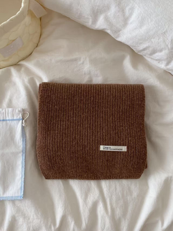 К-стил вълнен шал за жени и студенти — прост, универсален, класически плетен шал за есен и зима