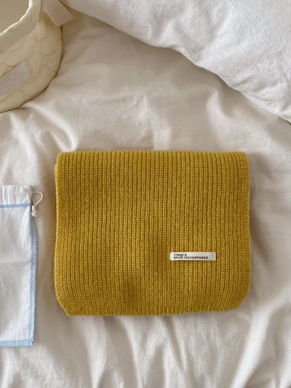 К-стил вълнен шал за жени и студенти — прост, универсален, класически плетен шал за есен и зима