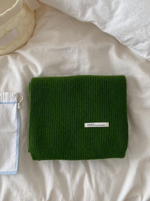 К-стил вълнен шал за жени и студенти — прост, универсален, класически плетен шал за есен и зима