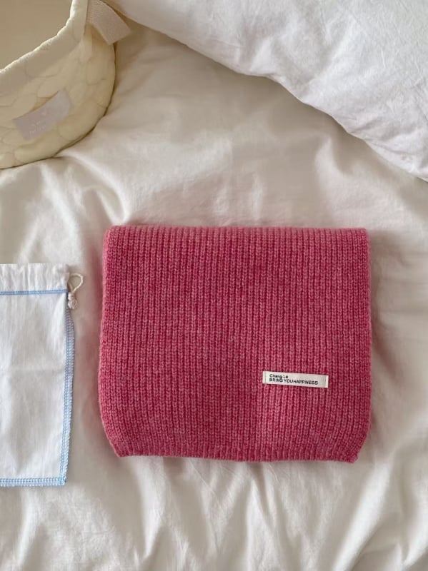 К-стил вълнен шал за жени и студенти — прост, универсален, класически плетен шал за есен и зима