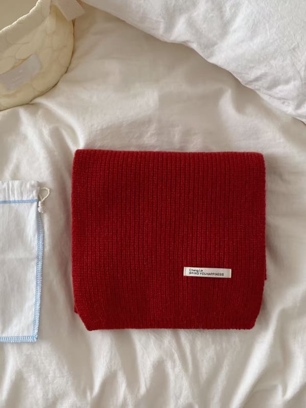 К-стил вълнен шал за жени и студенти — прост, универсален, класически плетен шал за есен и зима