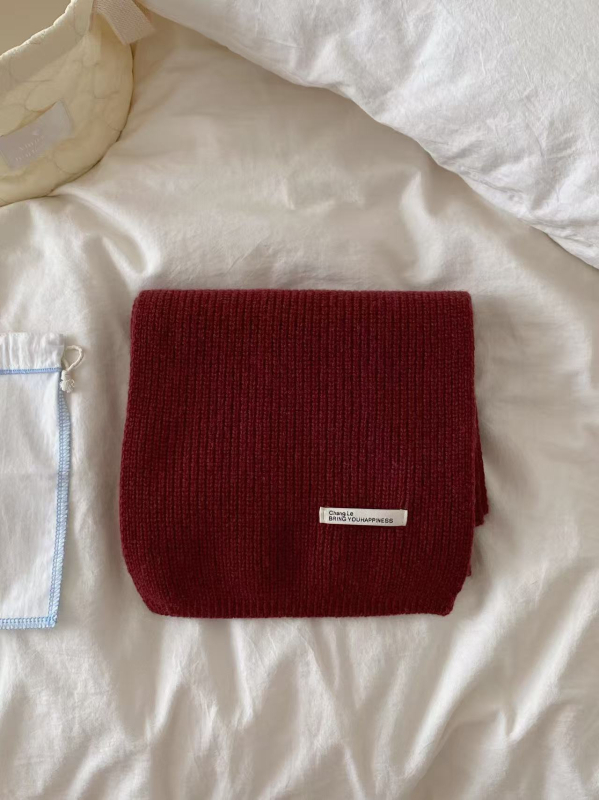 К-стил вълнен шал за жени и студенти — прост, универсален, класически плетен шал за есен и зима