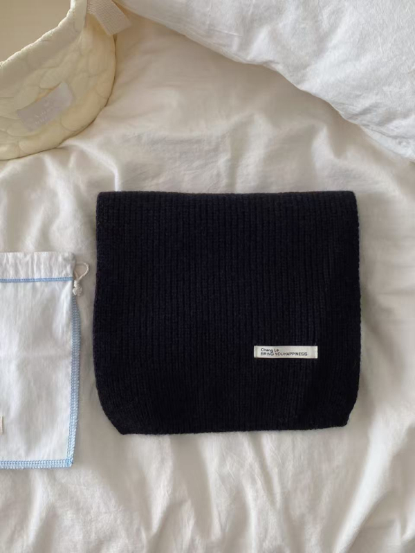 К-стил вълнен шал за жени и студенти — прост, универсален, класически плетен шал за есен и зима