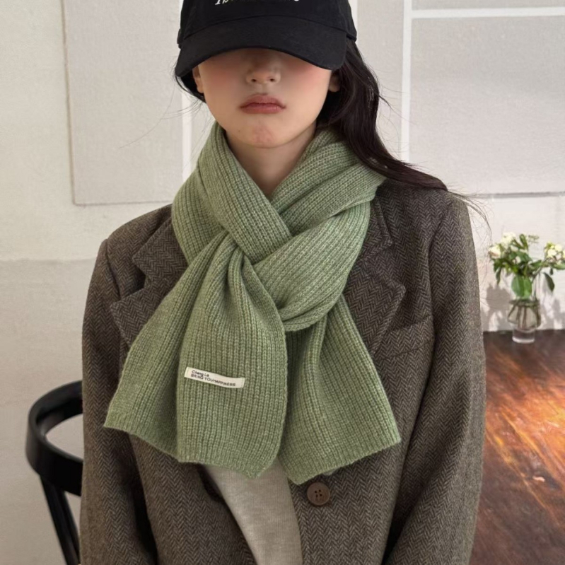 К-стил вълнен шал за жени и студенти — прост, универсален, класически плетен шал за есен и зима