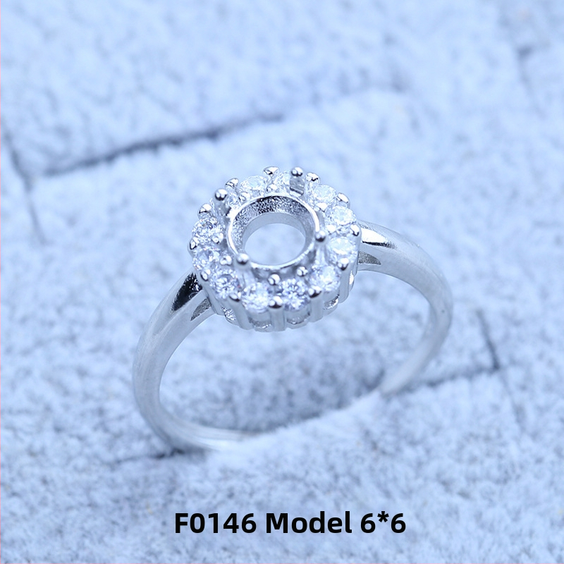 S925 sidabro dengtų žiedų laikiklis su snaigės dizainu, Moissanite ir cirkonio akcentai, varinis geometrinis rodinys, elektro platinimas