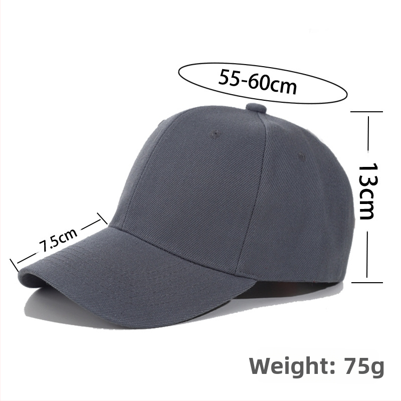 Унисекс бейзболна шапка с куполна форма, твил тъкан, акрилно влакно, голям козир, печат на лого, подходяща за всички сезони
