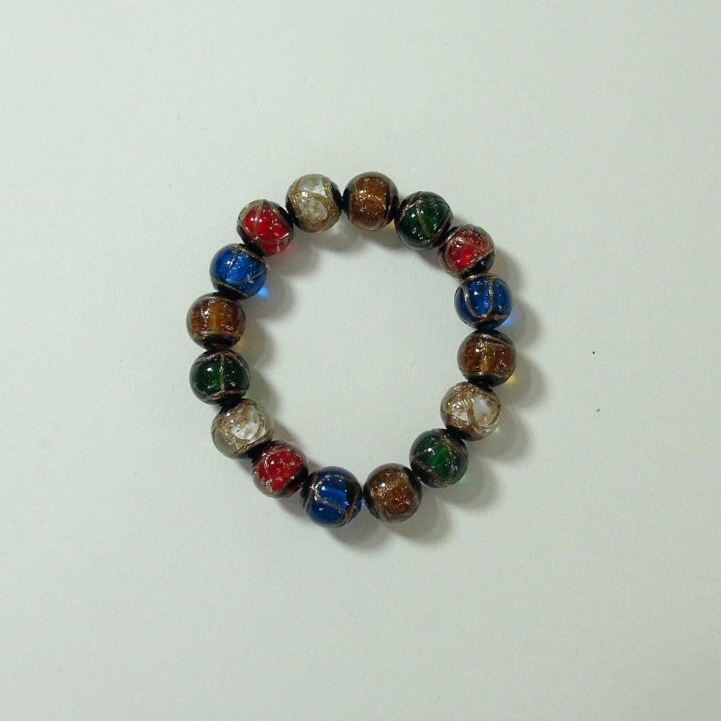 Etno stilā stikla rokassprādžu komplekts, roku darbs, 14 gab., universālais aksesuārs