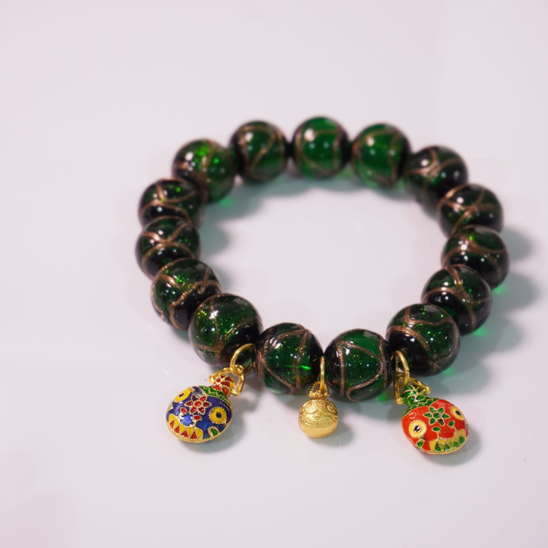 Etno stilā stikla rokassprādžu komplekts, roku darbs, 14 gab., universālais aksesuārs