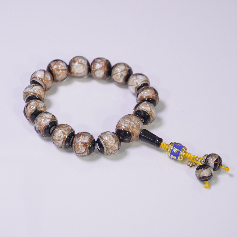 Etno stilā stikla rokassprādžu komplekts, roku darbs, 14 gab., universālais aksesuārs