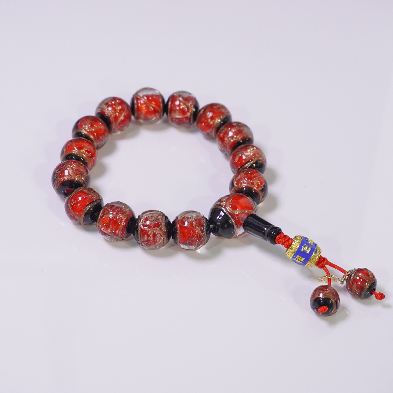 Etno stilā stikla rokassprādžu komplekts, roku darbs, 14 gab., universālais aksesuārs