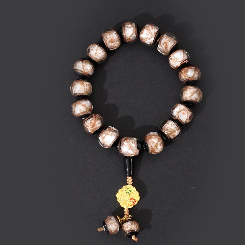 Etno stilā stikla rokassprādžu komplekts, roku darbs, 14 gab., universālais aksesuārs