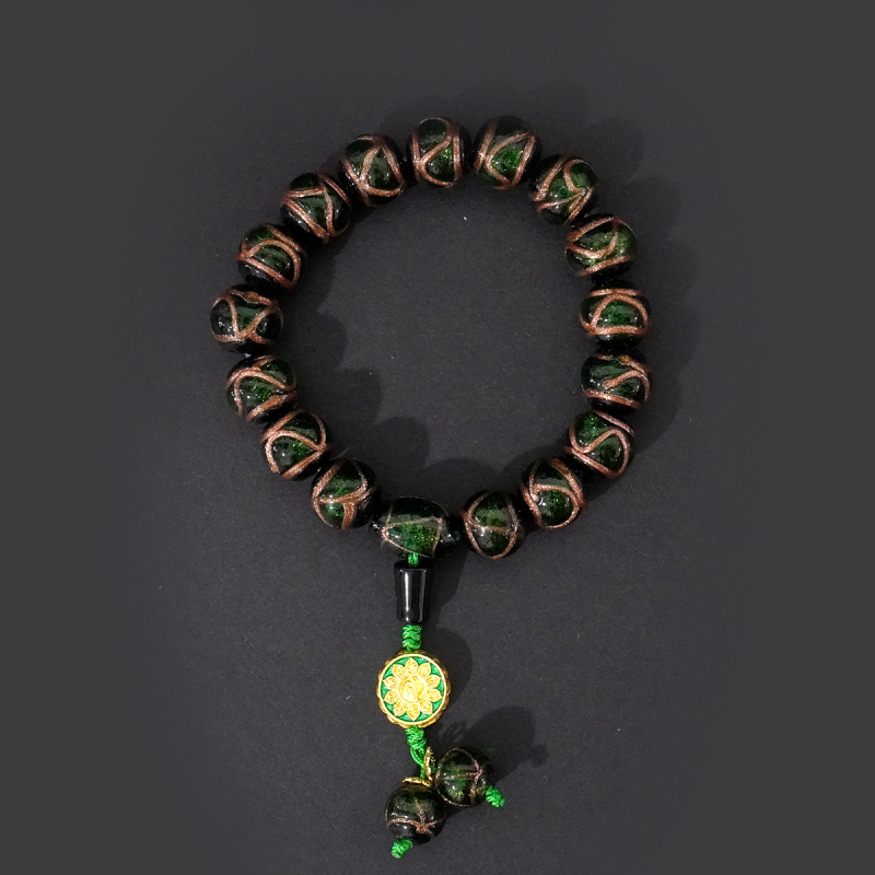 Etno stilā stikla rokassprādžu komplekts, roku darbs, 14 gab., universālais aksesuārs