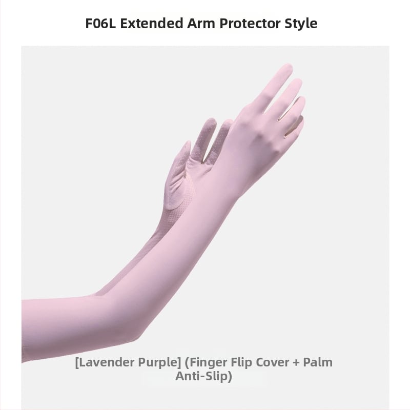 Дълги UV ръкавици от ледено копринено плат — нейлон/ice silk смес с 11–20% спандекс, UV защита, лято 2024