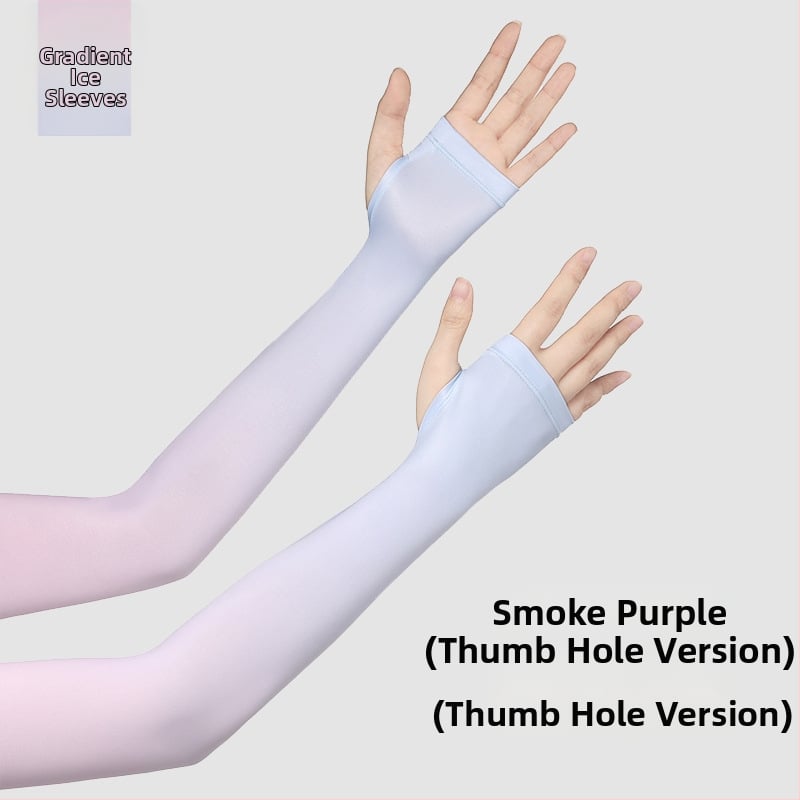 Дълги UV ръкавици от ледено копринено плат — нейлон/ice silk смес с 11–20% спандекс, UV защита, лято 2024