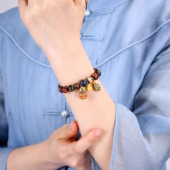 Geometriska stikla rokassprādze, roku darbs, etniska stila, universāla, 18 gab.