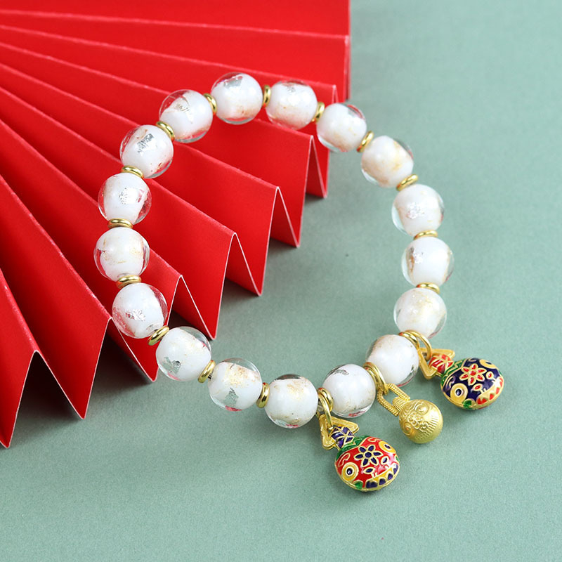 Geometriska stikla rokassprādze, roku darbs, etniska stila, universāla, 18 gab.