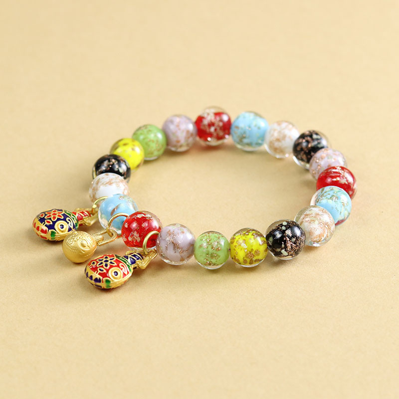 Geometriska stikla rokassprādze, roku darbs, etniska stila, universāla, 18 gab.