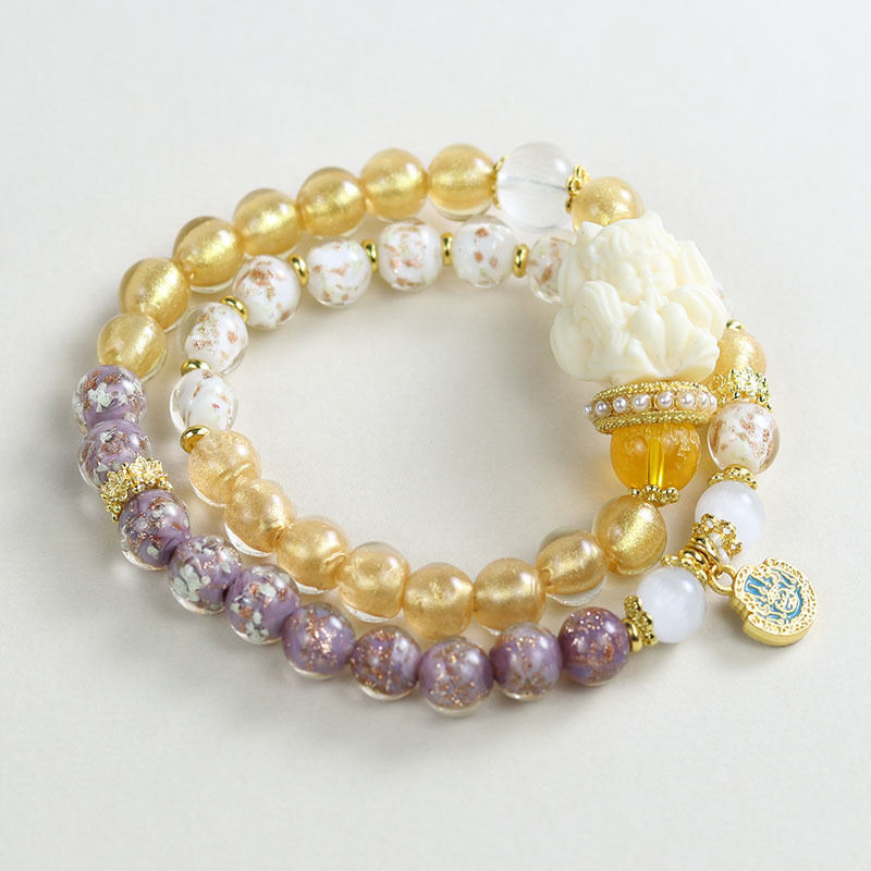 Geometriska stikla rokassprādze, roku darbs, etniska stila, universāla, 18 gab.