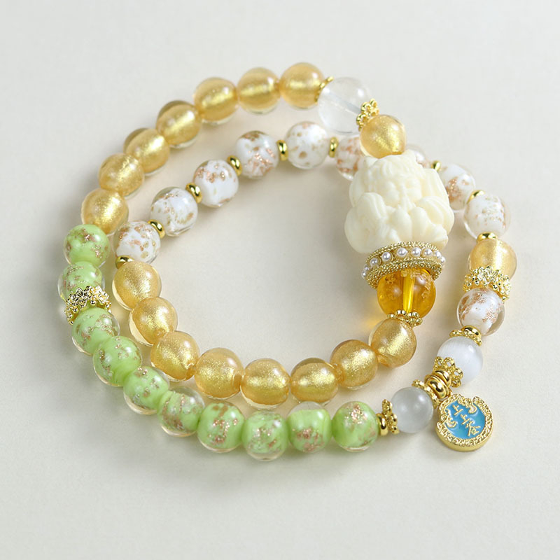 Geometriska stikla rokassprādze, roku darbs, etniska stila, universāla, 18 gab.