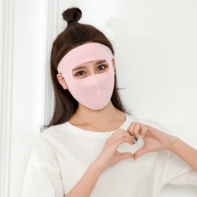 Maska za lice Feixian: zaštita od sunca i vjetra, potpuno pokrivanje lica, upija znoj, poliester, ljeto 2021