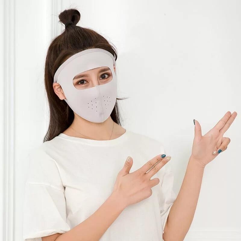 Maska za lice Feixian: zaštita od sunca i vjetra, potpuno pokrivanje lica, upija znoj, poliester, ljeto 2021