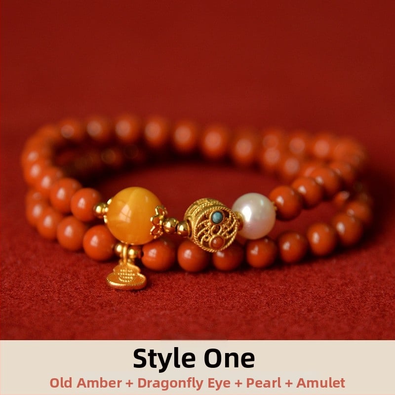 Гривна от южен червен агат — полирана, унисекс, стил свеж и сладък, форми: звезда/геометрична, пролет 2025