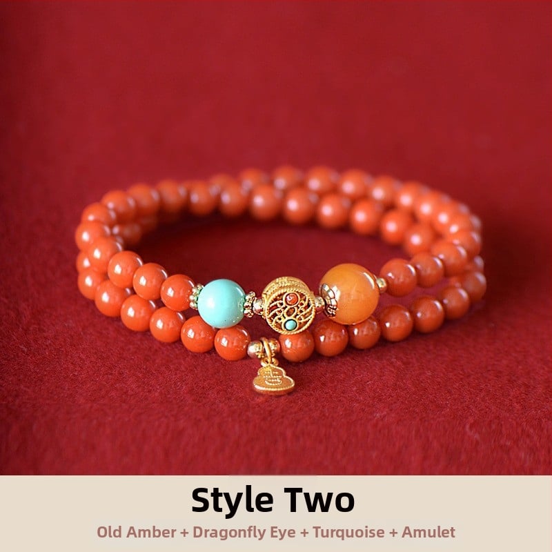 Гривна от южен червен агат — полирана, унисекс, стил свеж и сладък, форми: звезда/геометрична, пролет 2025