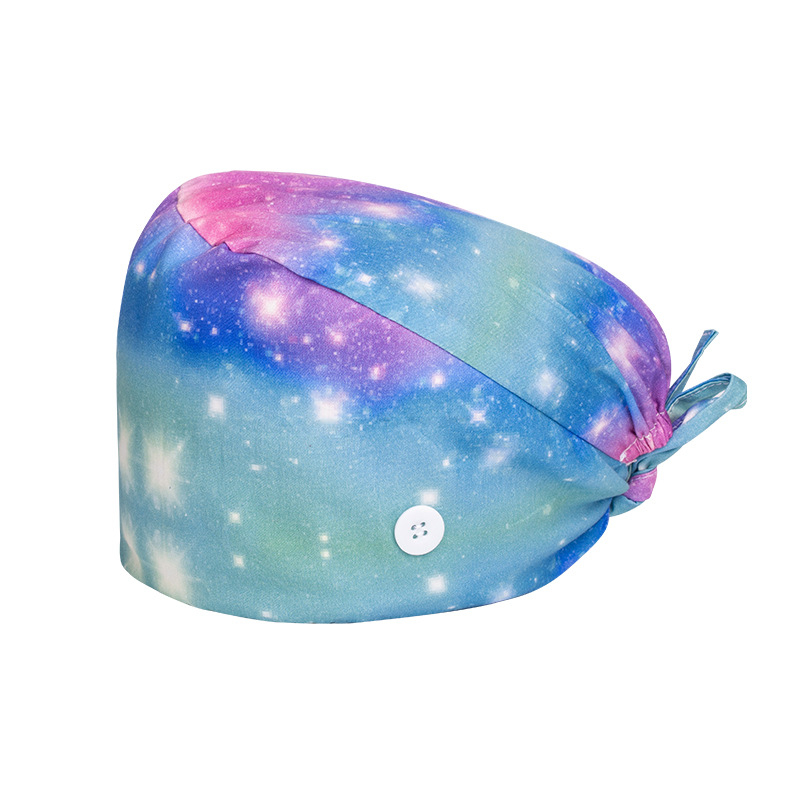 Șapcă chirurgicală cu imprimare digitală mată, cataramă, unisex, bumbac twill, model graffiti